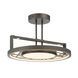 Tribeca LED 20 inch Smoked Iron And Soft Brass Semi Flush And Pendant Ceiling Light